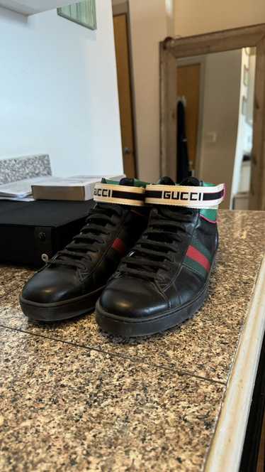 Gucci Gucci High Top Aces Black Leather 2018