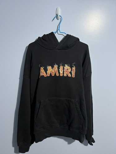 Amiri Amiri SSENSE Exclusive Black Flame Logo Hood