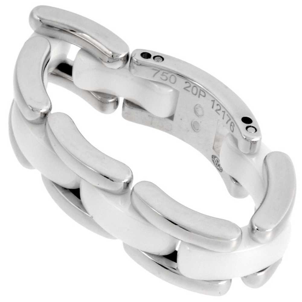 Chanel CHANEL Ultra Ring #59 K18WG White Ceramic … - image 5