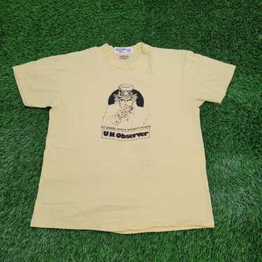 Hanes Vintage 80s Uncle-Sam UN-Observer Staff Shi… - image 1