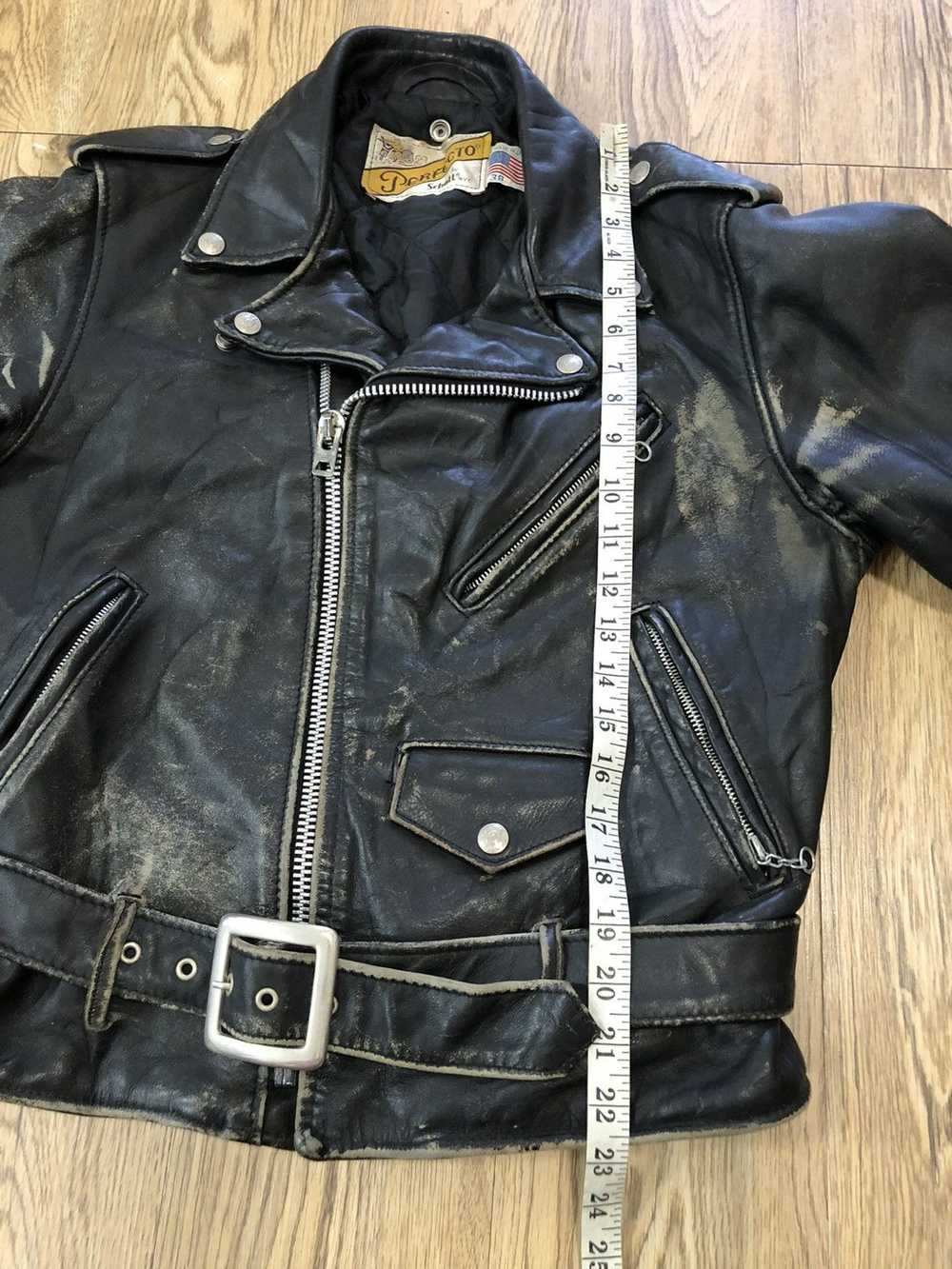 Leather Jacket × Schott × Vintage Distressed Scho… - image 12
