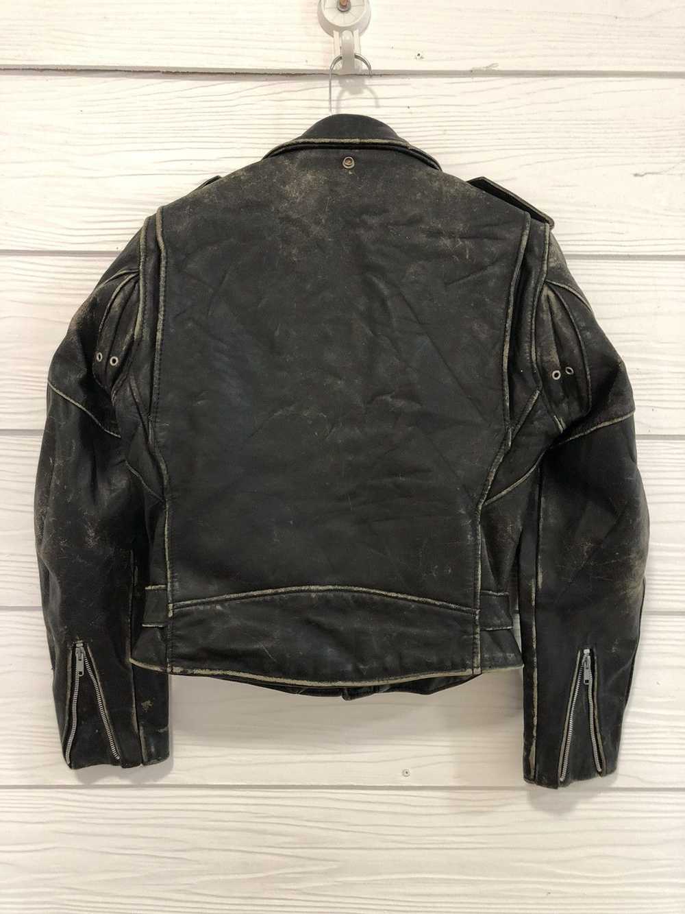 Leather Jacket × Schott × Vintage Distressed Scho… - image 3