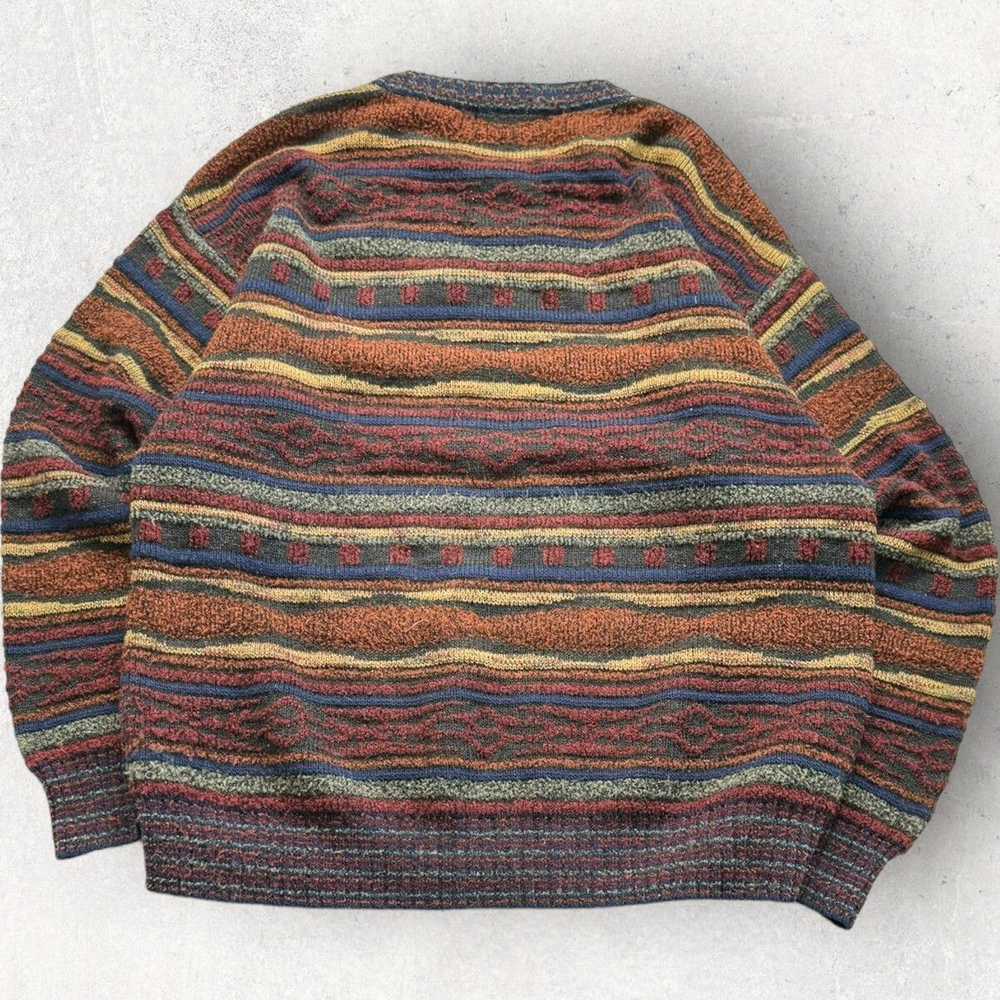 Coloured Cable Knit Sweater × Vintage Vintage Mad… - image 2