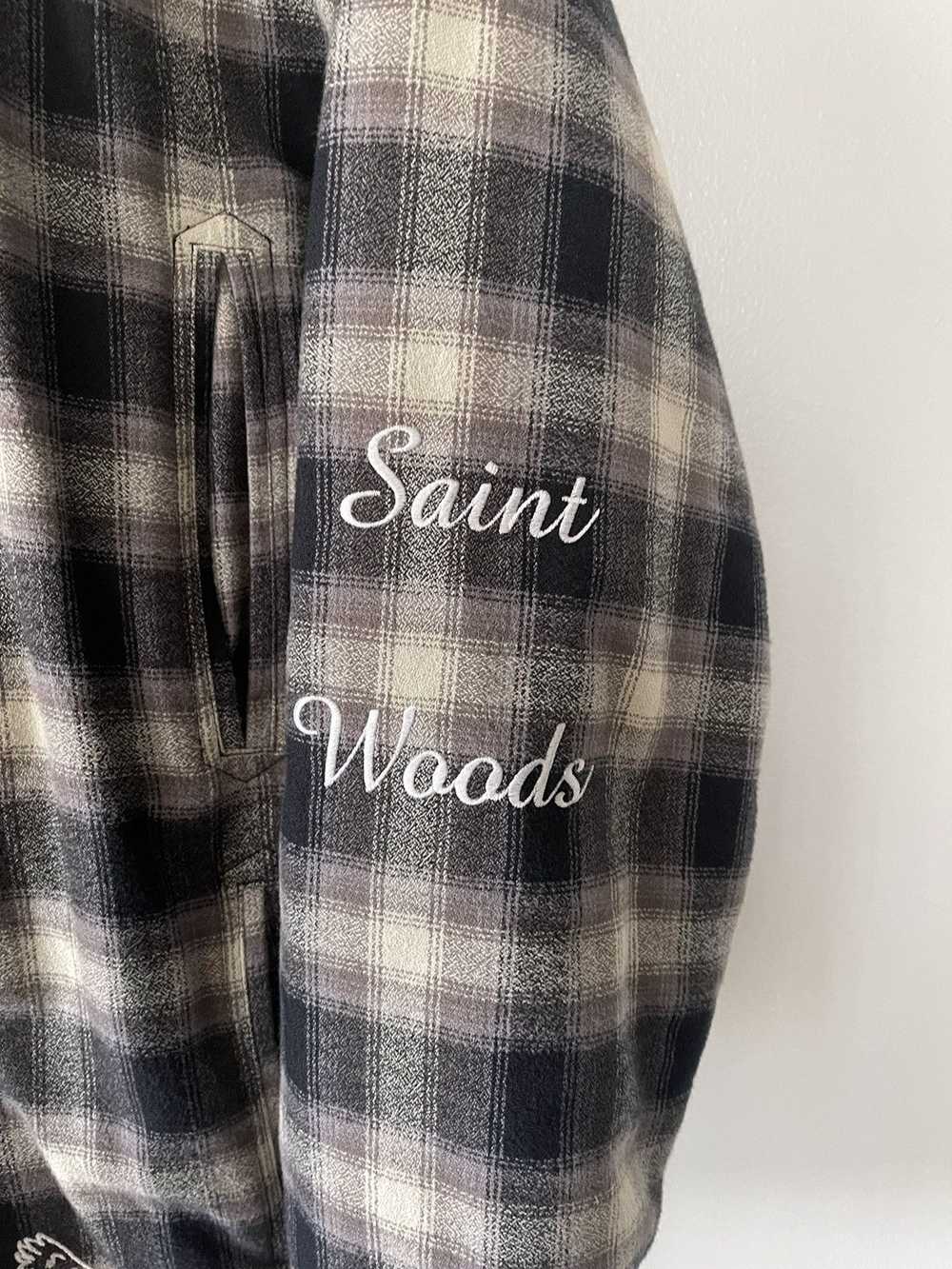 Saintwoods Saintwoods Grey Insulated Flannel Shirt - image 3