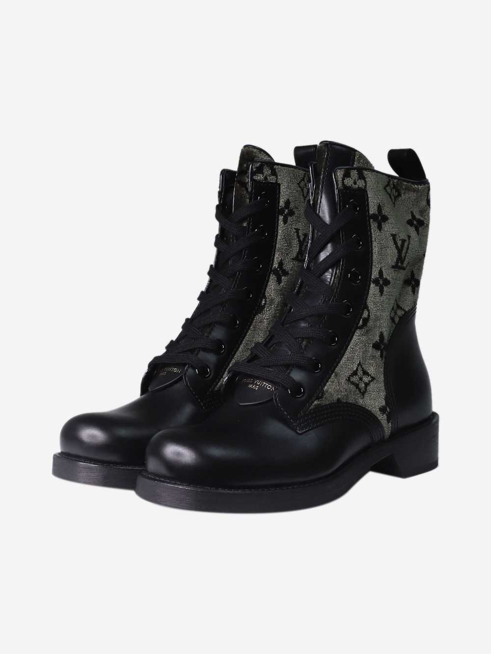 Louis Vuitton Black Metropolis ranger boots - siz… - image 2