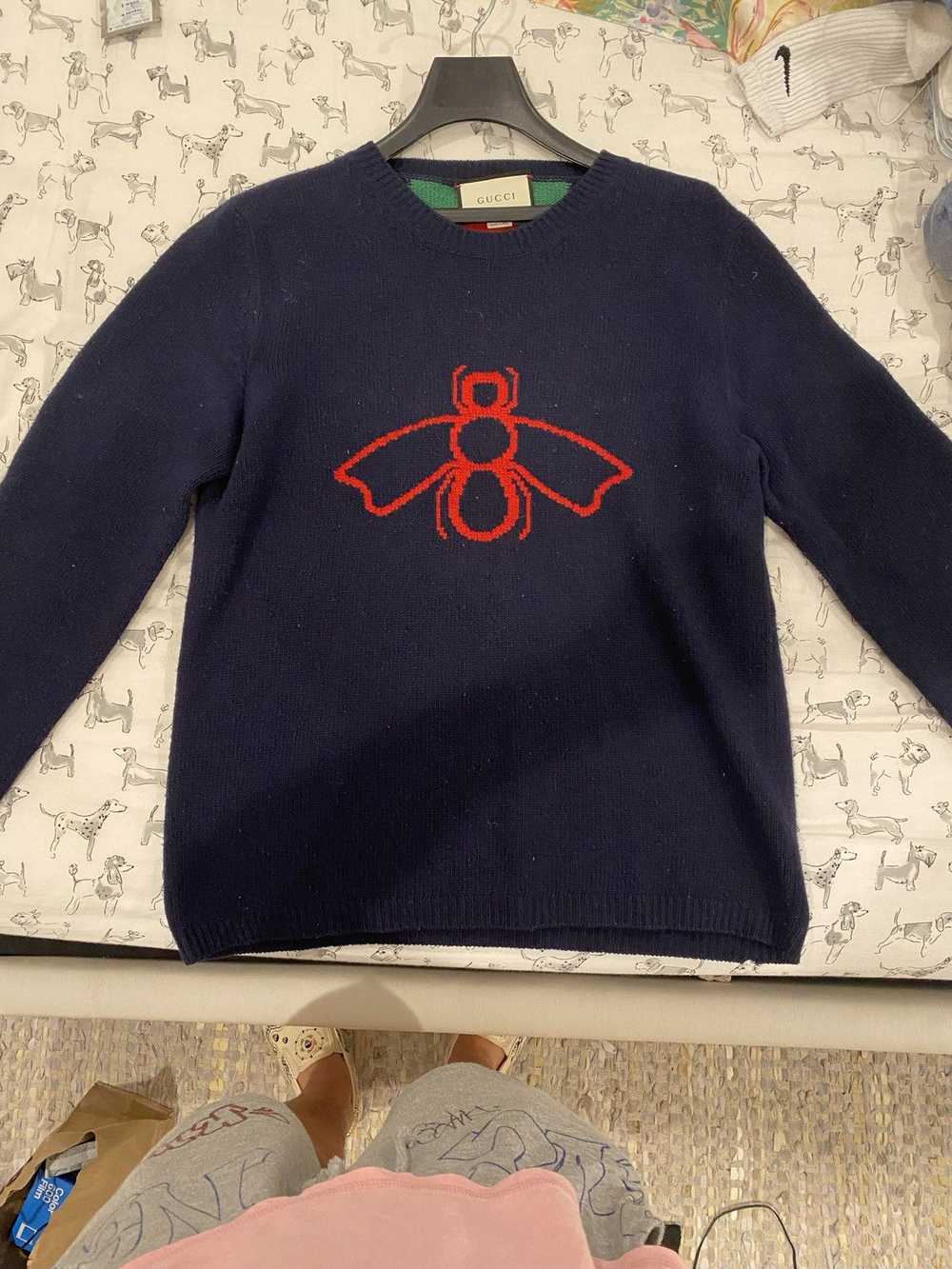 Gucci Gucci navy big logo sweater - image 1