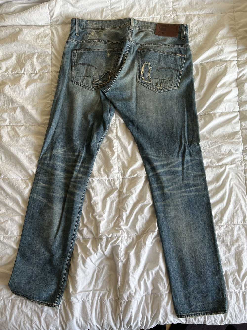 Gstar g star slim denim distressed jeans - image 5