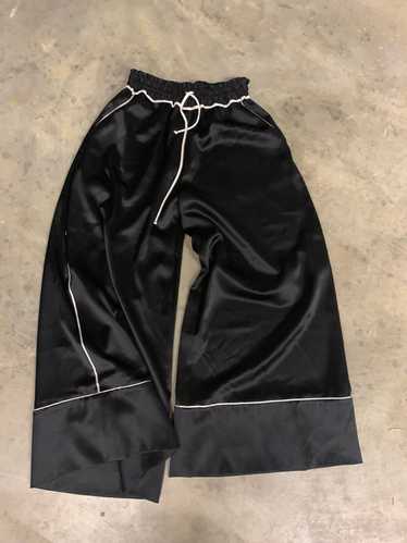 Off-White Off White silk Wide Bottom Loose Pants