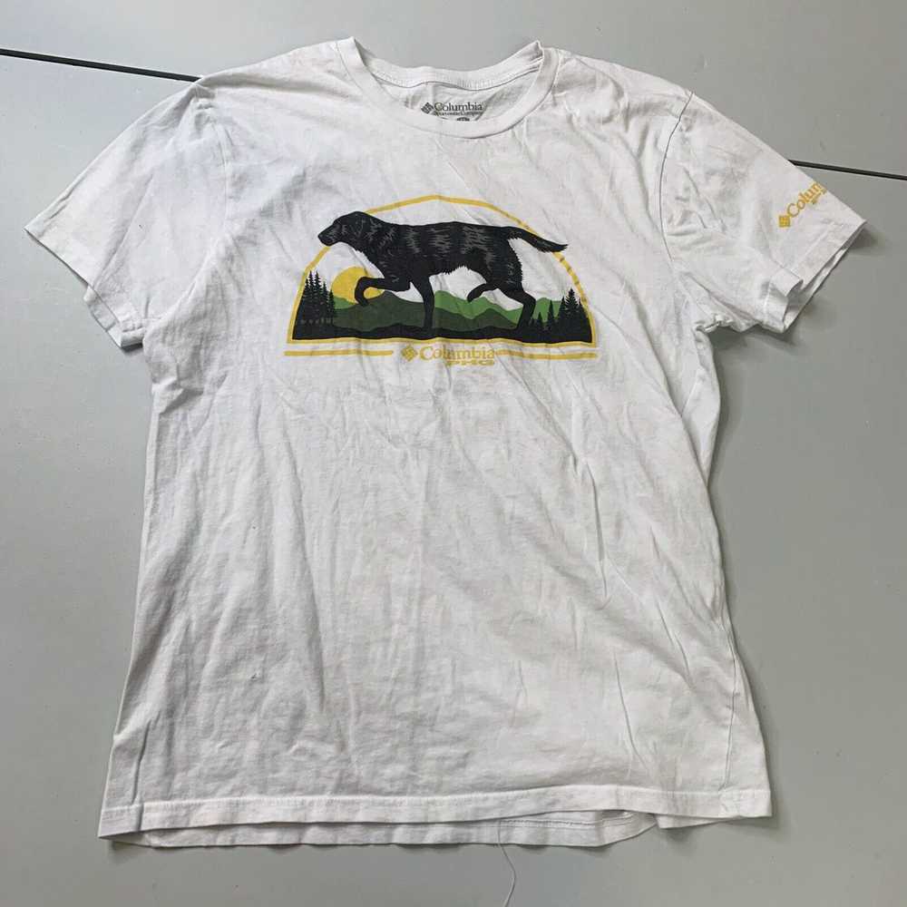 Vintage Adult Columbia Sportswear Tshirt M Dog Gr… - image 1