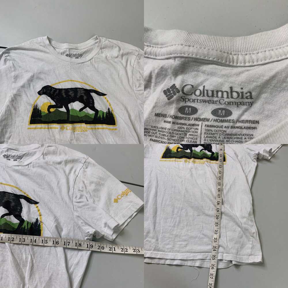 Vintage Adult Columbia Sportswear Tshirt M Dog Gr… - image 4
