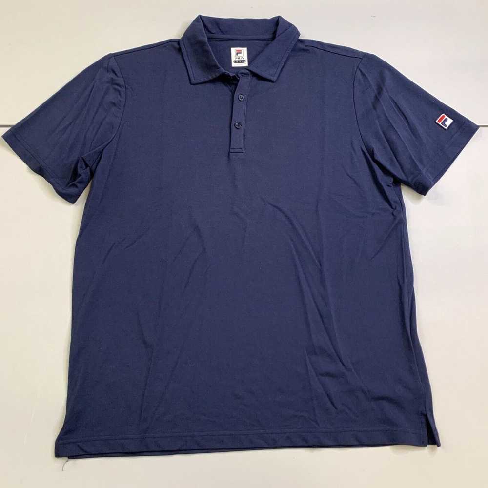 Fila Mens Fila Polo Shirt Navy Blue Large Active … - image 1