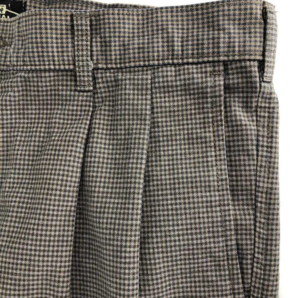 Lee × Vintage 90s checkered pleated pants 1990s v… - image 3