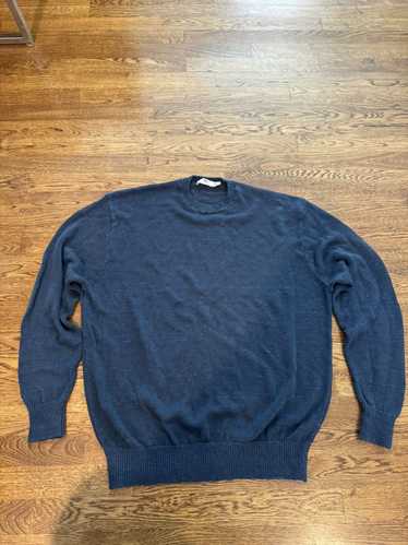 Inis Meain Inis Meain Blue Donegal Linen/Silk Crew