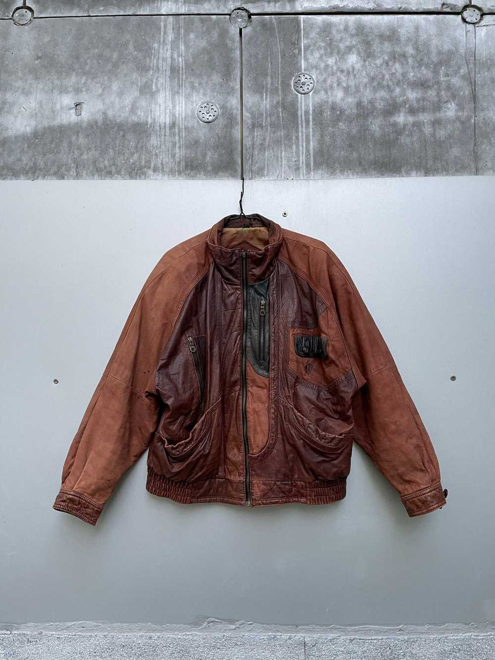 Italian Designers × Leather Jacket × Vintage Vint… - image 1