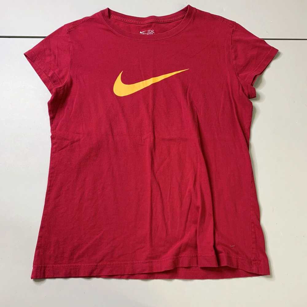 Nike Womens Nike Tshirt Pink Yellow Graphic XL Ac… - image 1