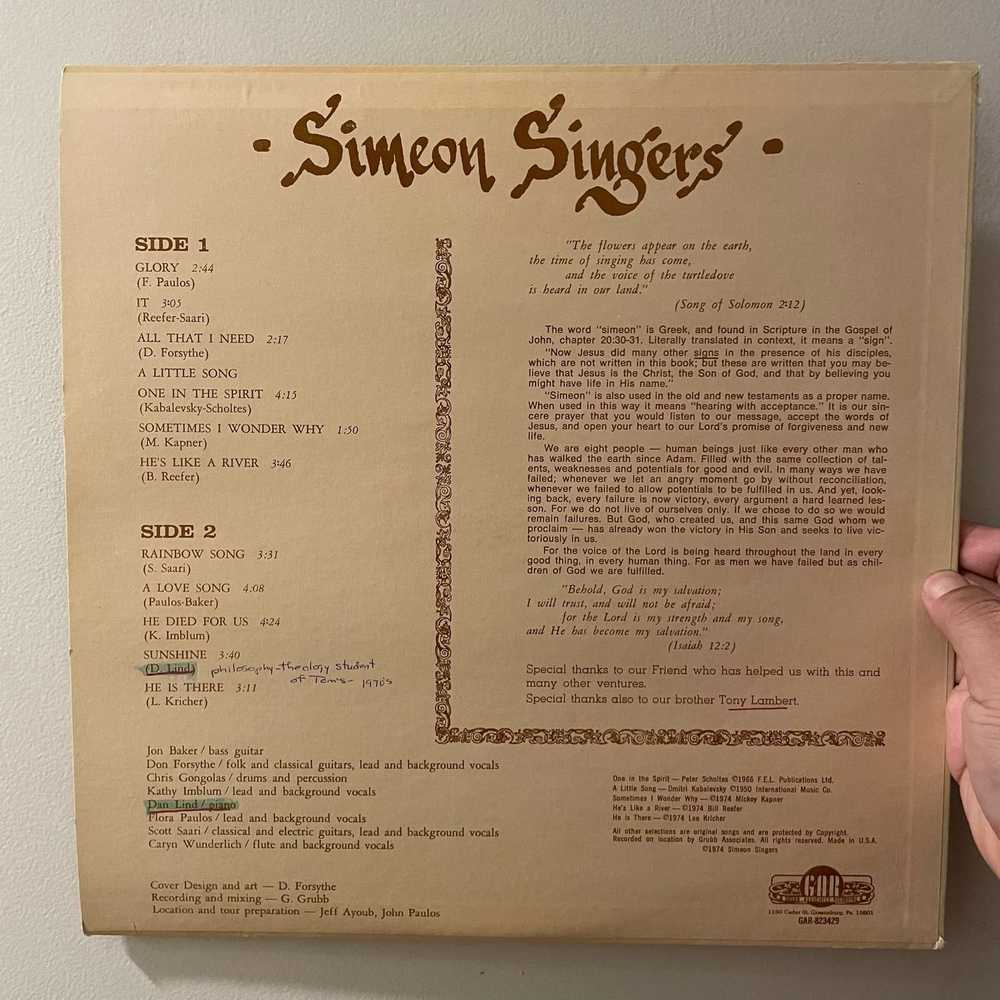 Blank Simeon Singers - Voice Of The Turtledove LP… - image 2