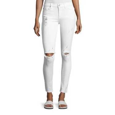 Hudson Hudson White Nico Mid-Rise Super Skinny Dis