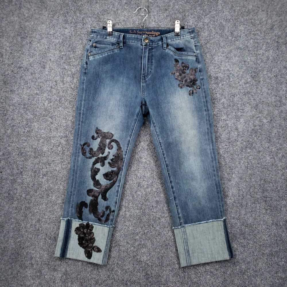 Vintage Soft Surroundings Jeans Women 6P Blue Cro… - image 1