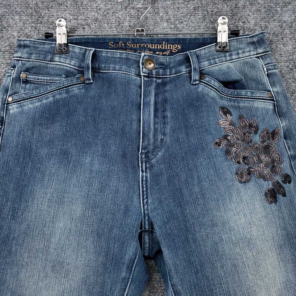 Vintage Soft Surroundings Jeans Women 6P Blue Cro… - image 3