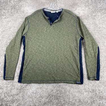 Vintage Rowm Henley Shirt Men's Size XL Long Slee… - image 1