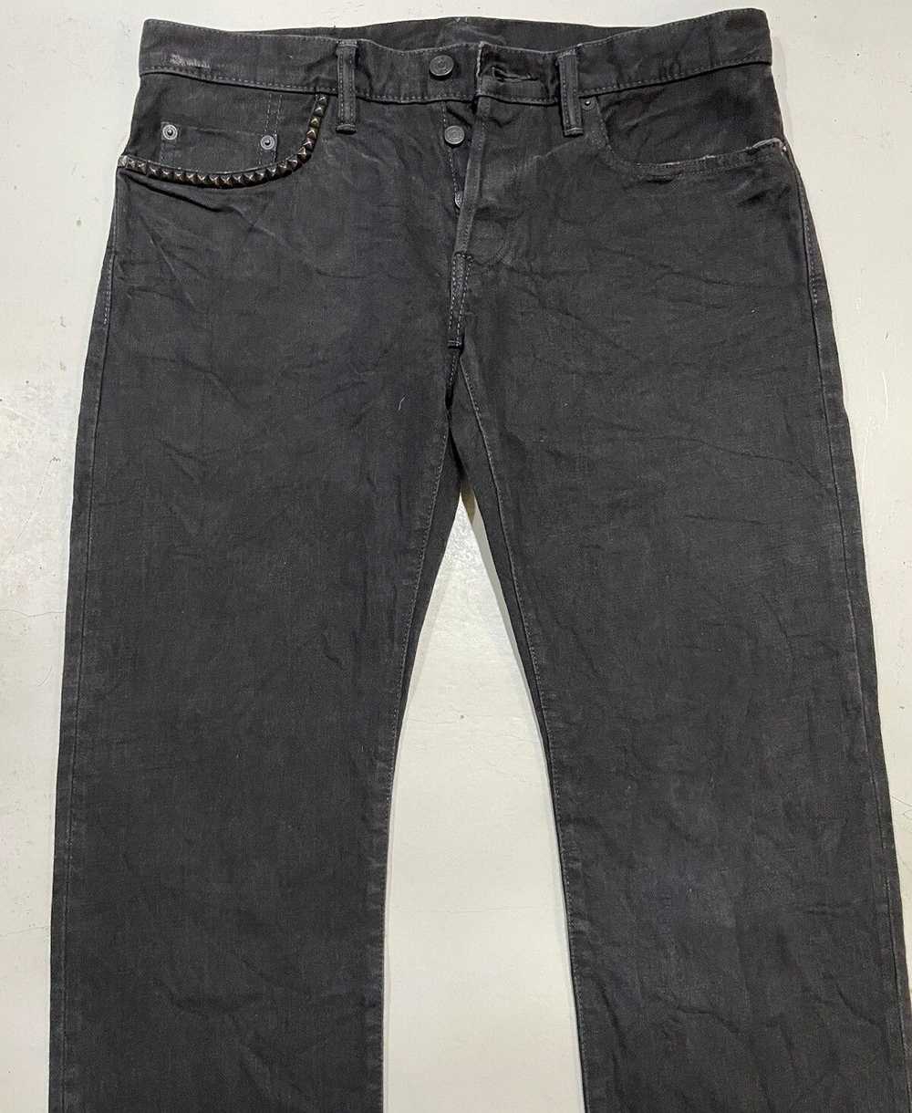 Hysteric Glamour Denim Jeans Studded Straight Bla… - image 4