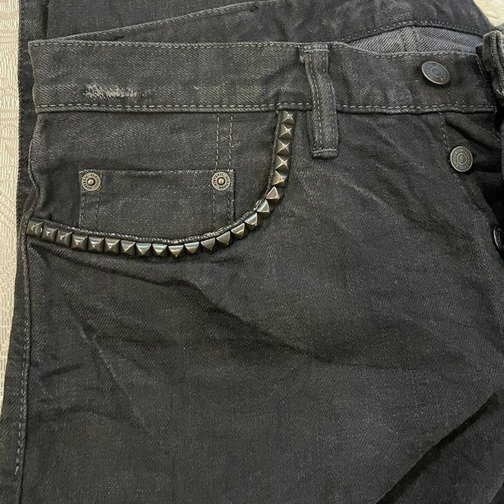 Hysteric Glamour Denim Jeans Studded Straight Bla… - image 6