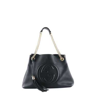 Gucci GUCCI - Soho tote bag in black grained leat… - image 1