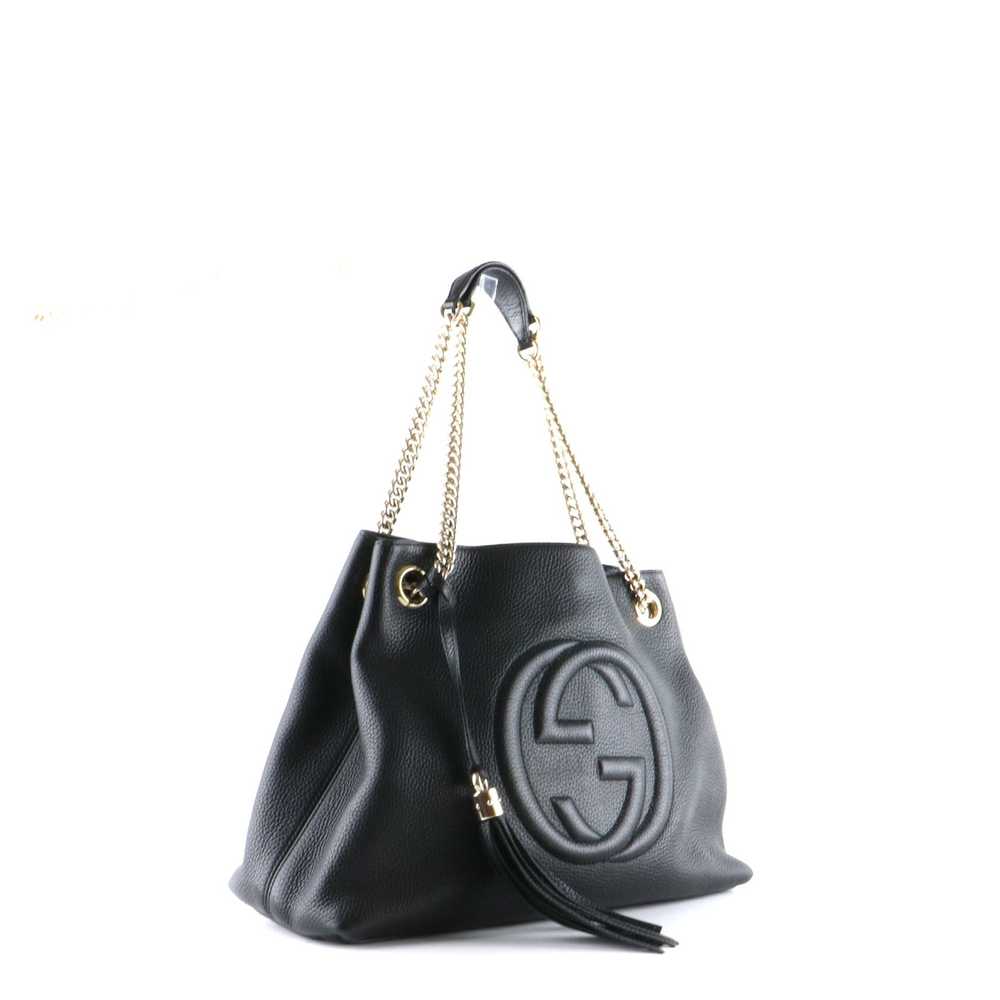 Gucci GUCCI - Soho tote bag in black grained leat… - image 2