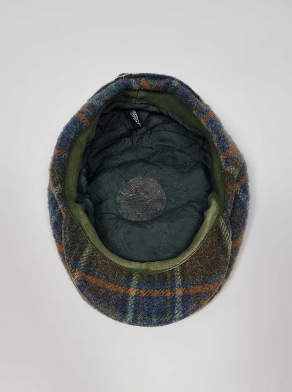 Vintage english woolen checkered flat cap mens wo… - image 7