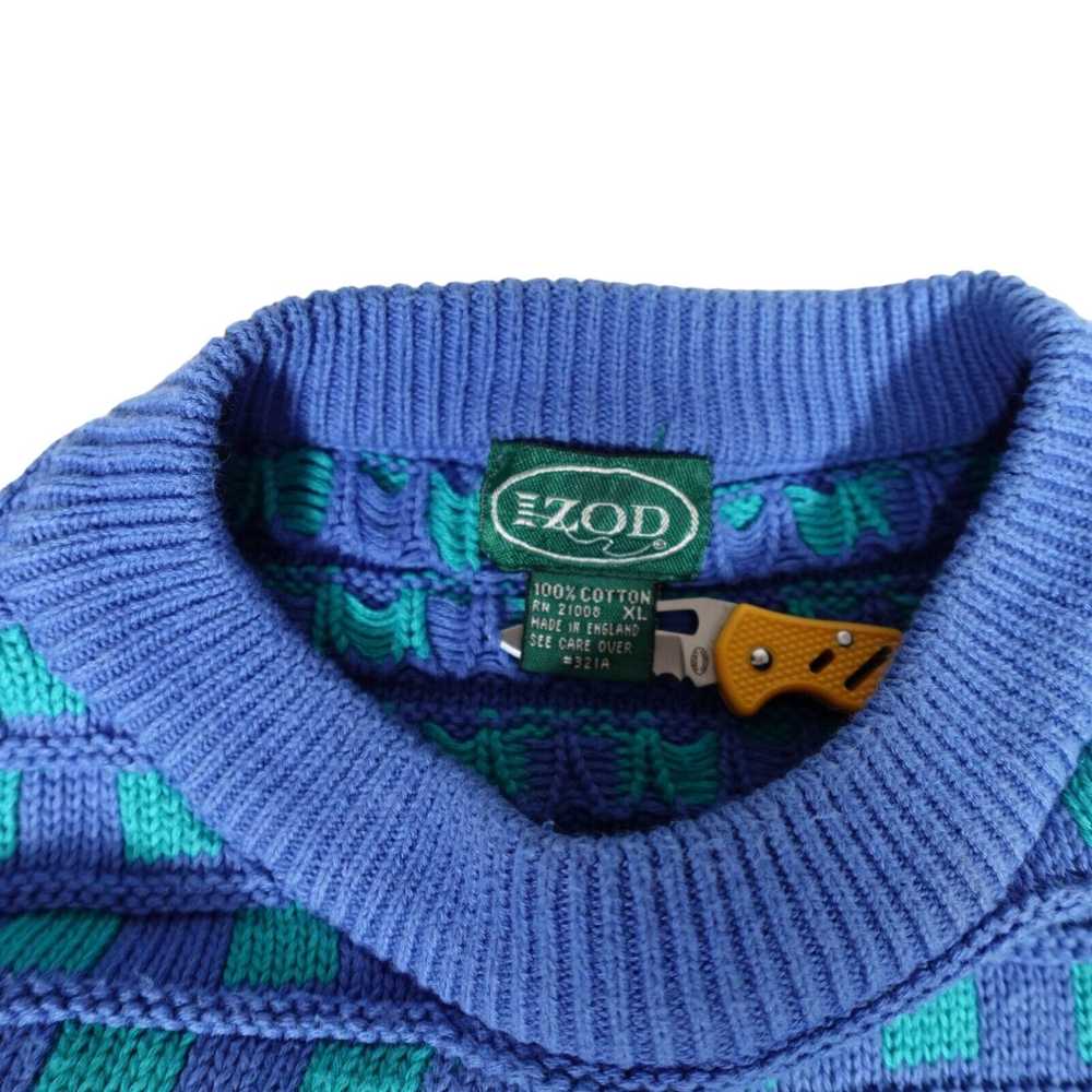 Izod Vintage IZOD Checkered Cotton Knitted Sweate… - image 3