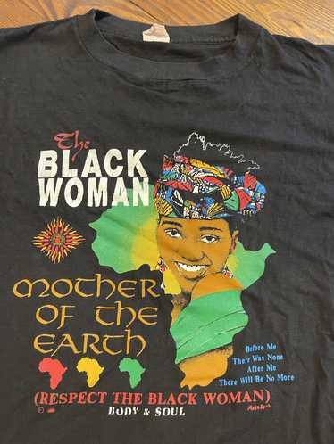 Rap Tees × Rare × Vintage 1990's Black Woman Afric