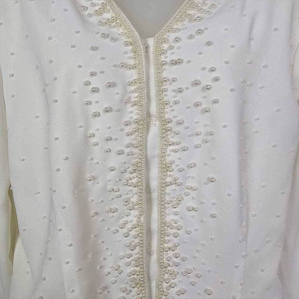 Vintage New York City Blouse Co. Women Ivory Pear… - image 1