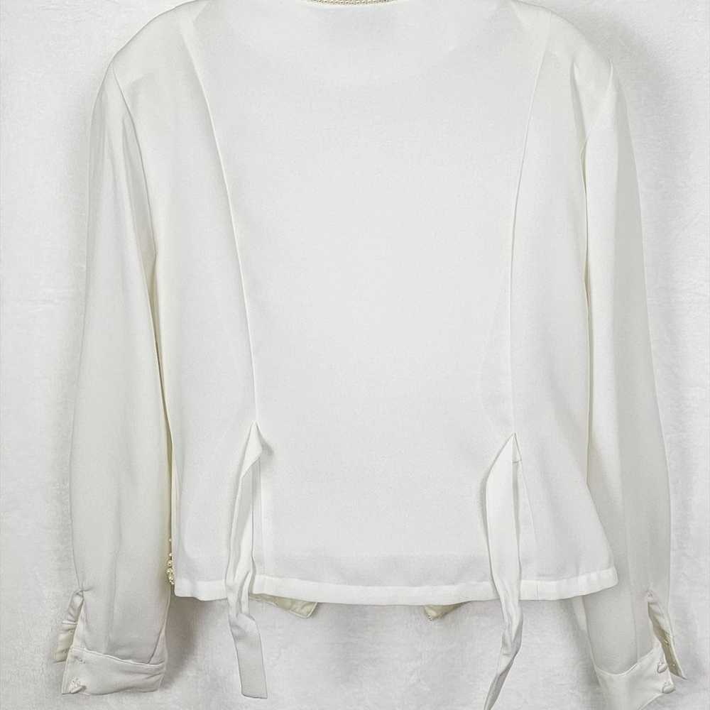 Vintage New York City Blouse Co. Women Ivory Pear… - image 3