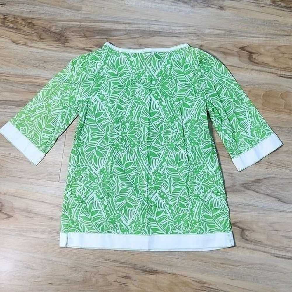 RARE Lilly Pulitzer Lime Leaf & Giraffe Print 3/4… - image 3