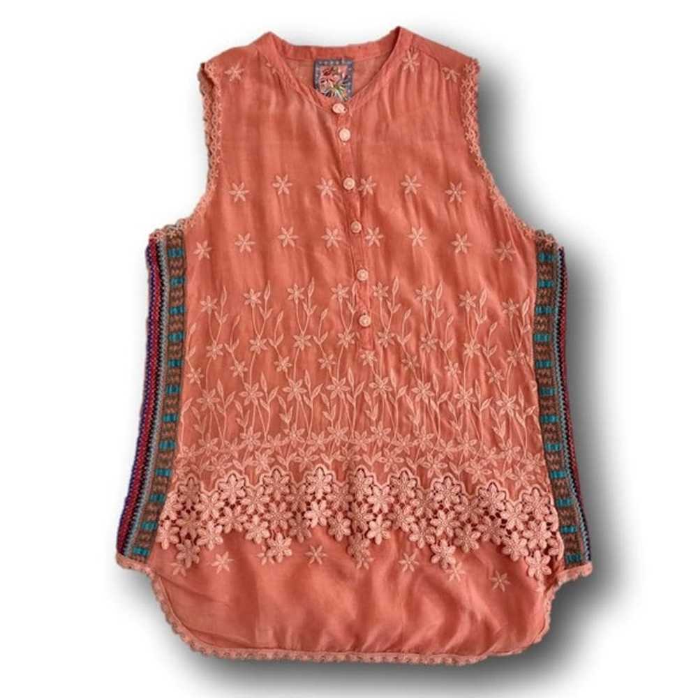 Johnny Was embroidered Malin tank, Ladies XS cora… - image 7
