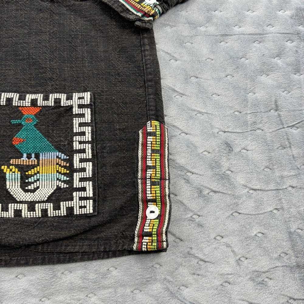 VINTAGE Guatemalan Shirt Jacket Medium Embroider … - image 11