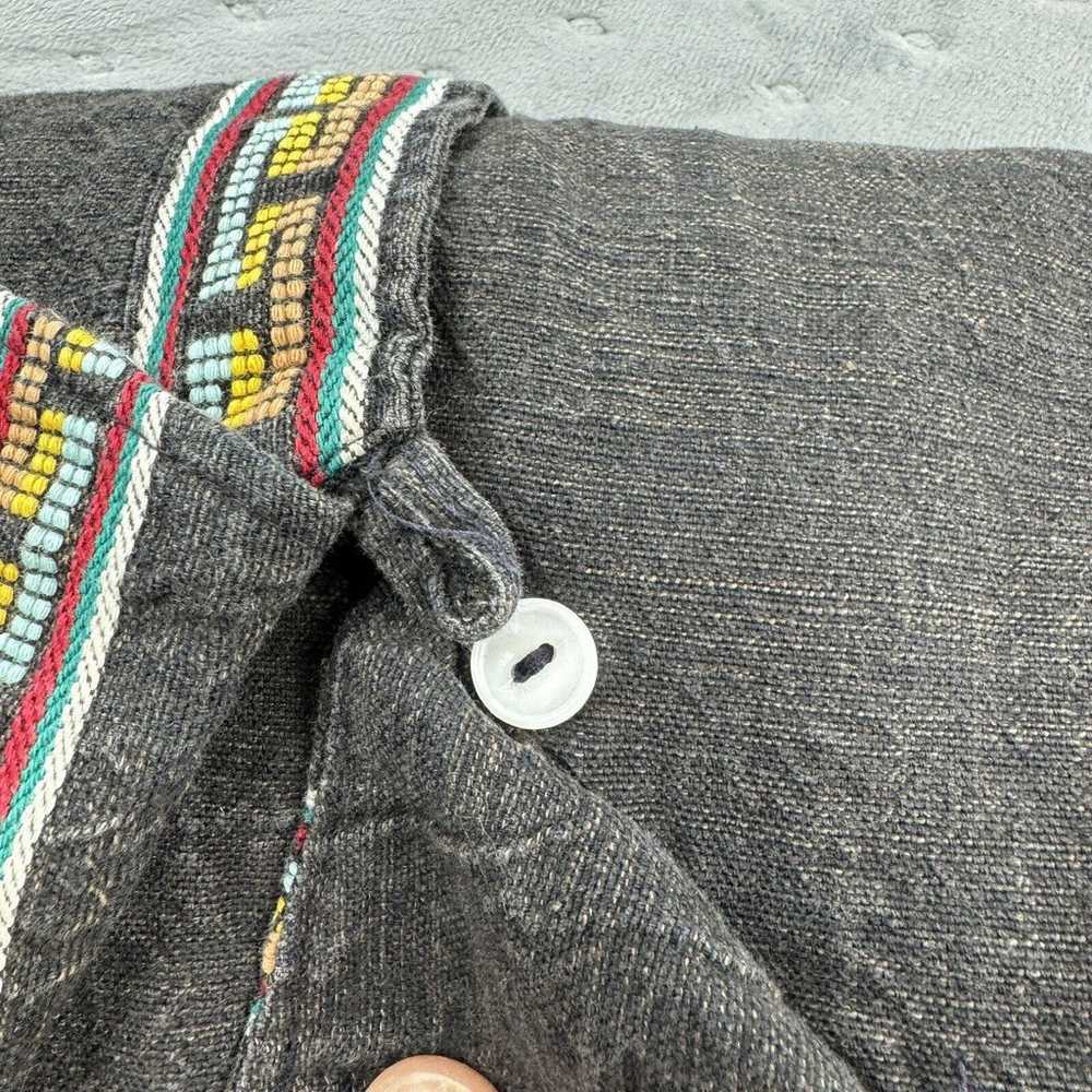 VINTAGE Guatemalan Shirt Jacket Medium Embroider … - image 6