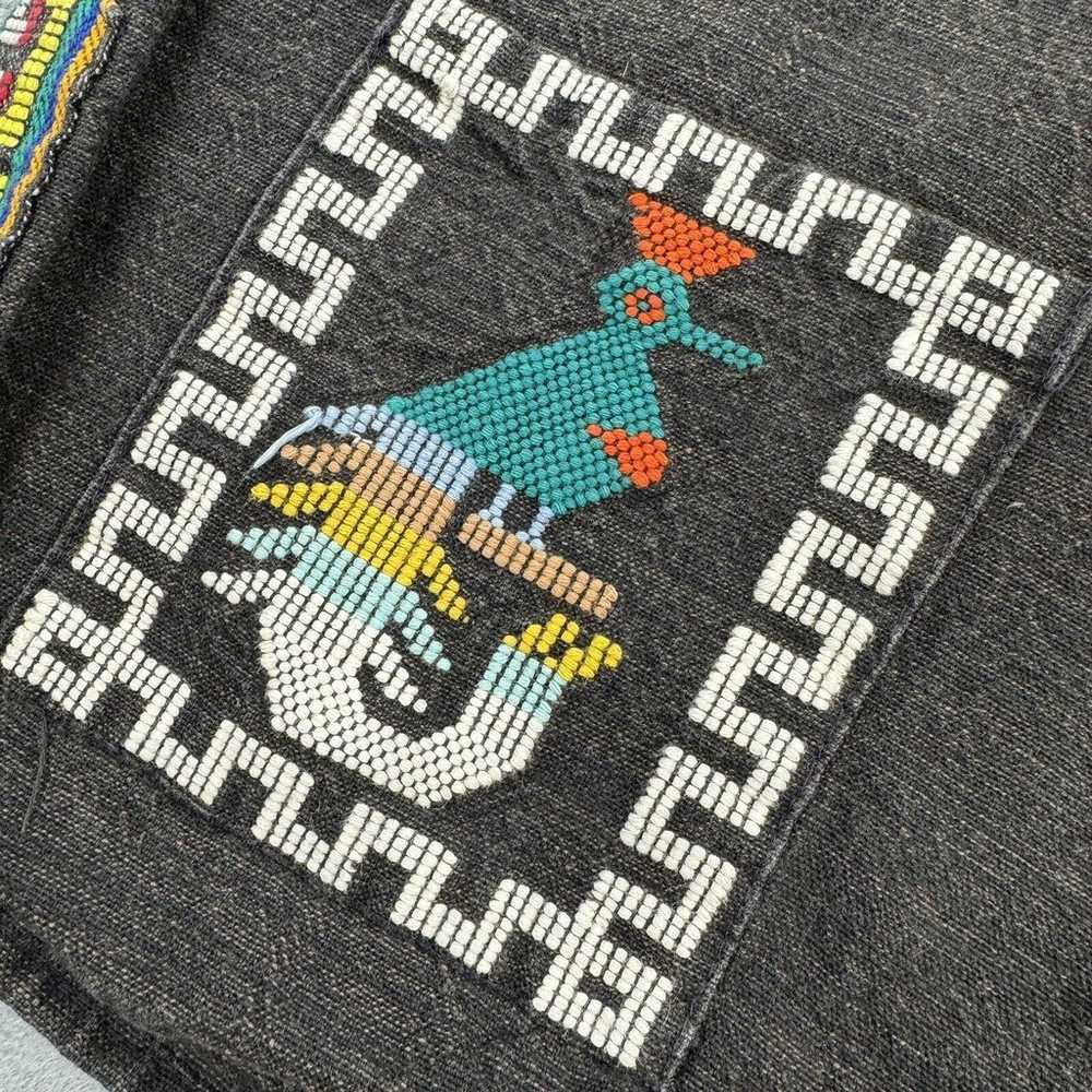 VINTAGE Guatemalan Shirt Jacket Medium Embroider … - image 7