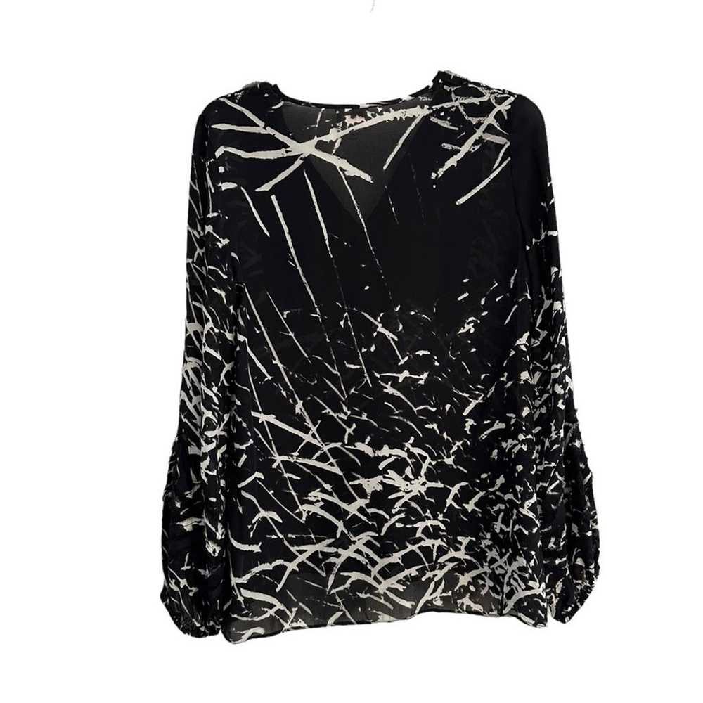 PARKER Silk Oversized Popover Long Sleeve Blouse … - image 12