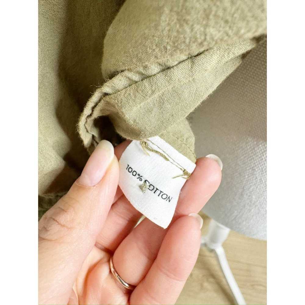 Esby Apparel Lauren 100% Cotton Green Button Down… - image 8