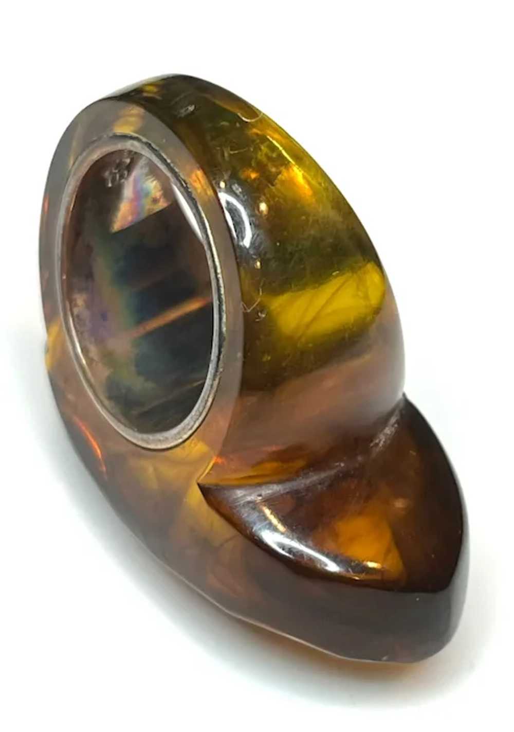 Vintage BCBG Maxazria Lucite Oversized Ring - image 2