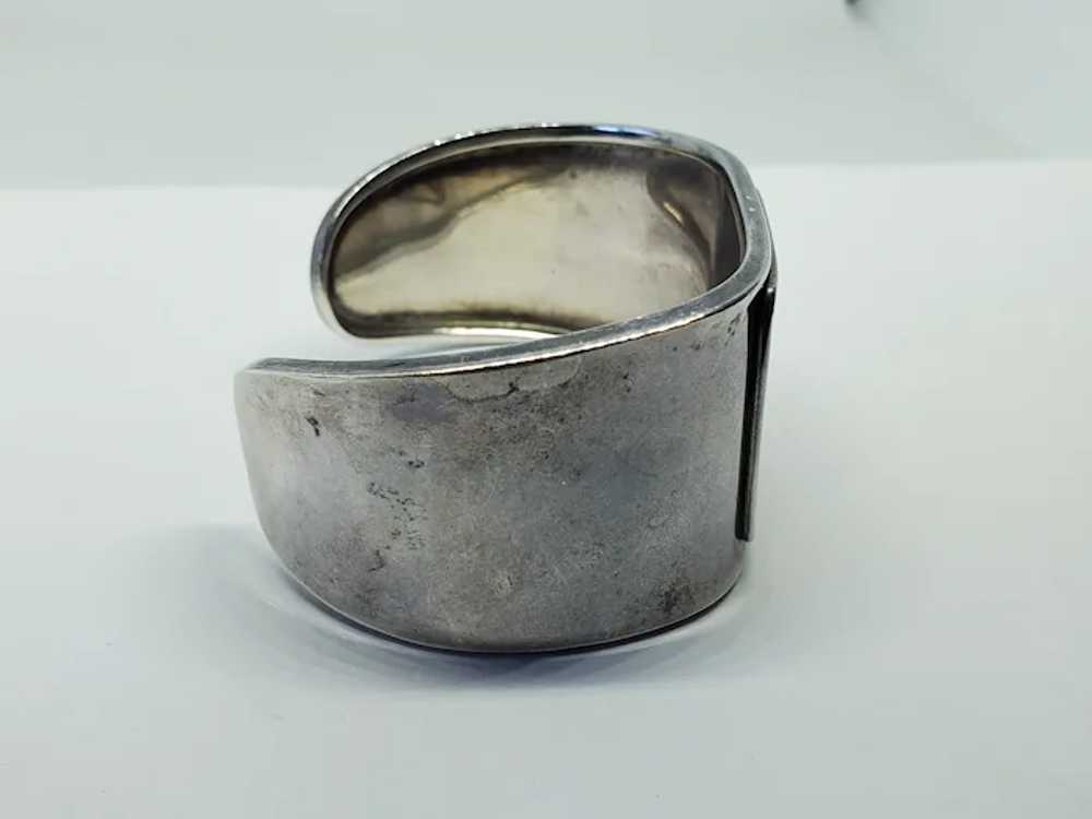 Sterling Silver Square Spiral Cuff Bracelet - image 3
