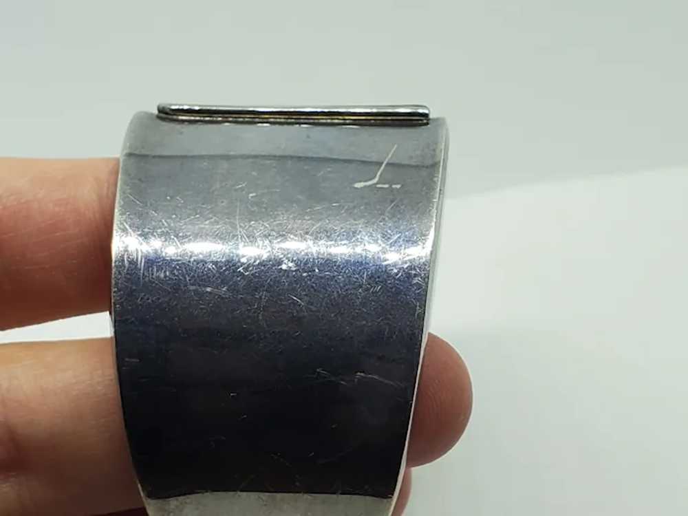 Sterling Silver Square Spiral Cuff Bracelet - image 7