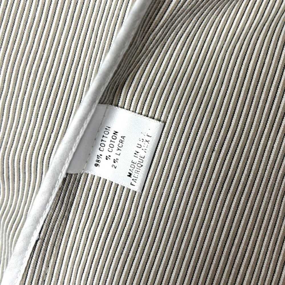 Theory Pin Stripe Tan White Black striped Blazer … - image 6