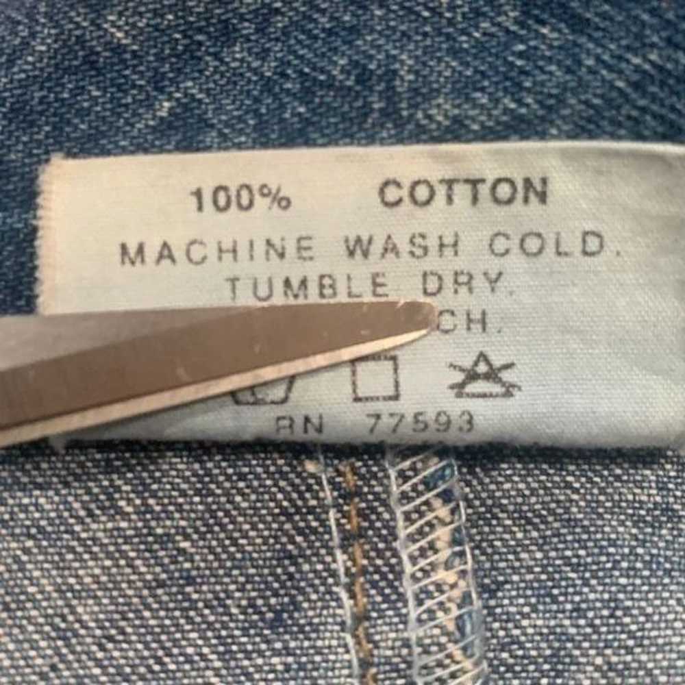 Vintage Match Denim Jacket Oversized Crystal Embe… - image 10