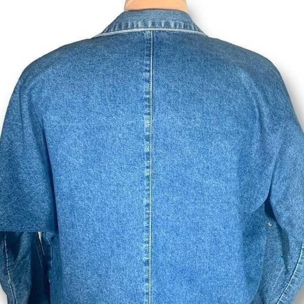 Vintage Match Denim Jacket Oversized Crystal Embe… - image 4