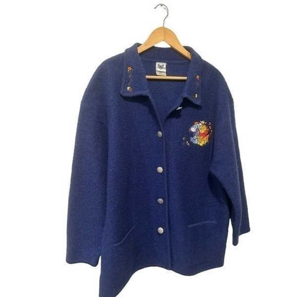 Vintage Disney Winnie The Pooh Blue Overcoat Size… - image 1