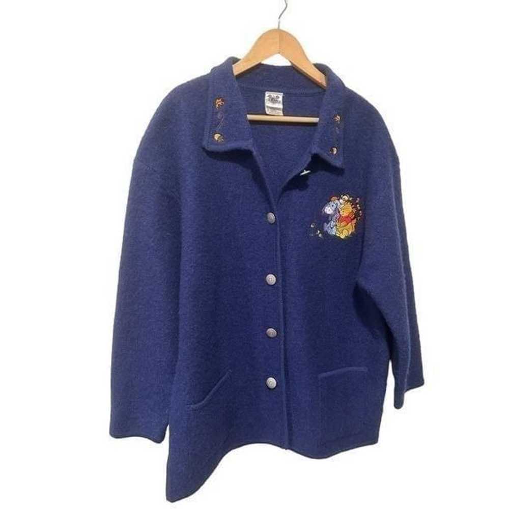 Vintage Disney Winnie The Pooh Blue Overcoat Size… - image 2