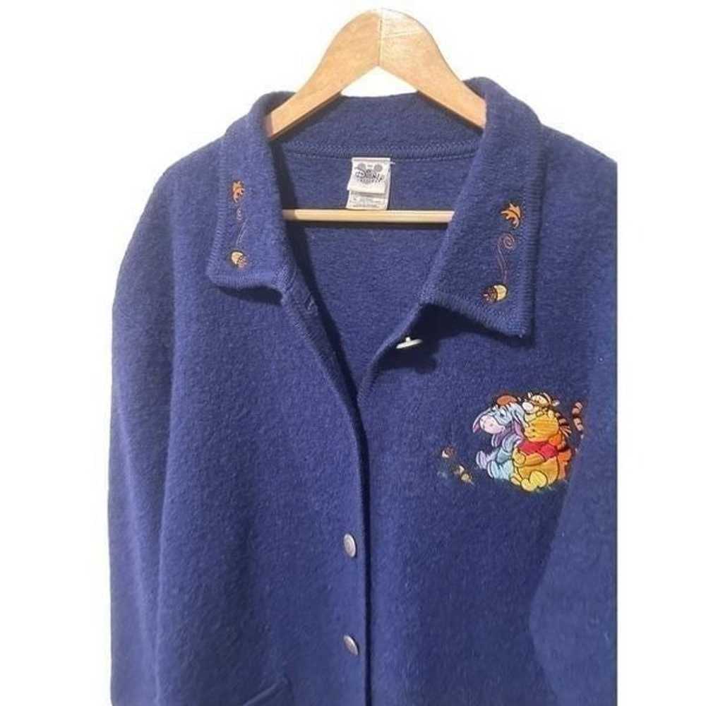 Vintage Disney Winnie The Pooh Blue Overcoat Size… - image 3