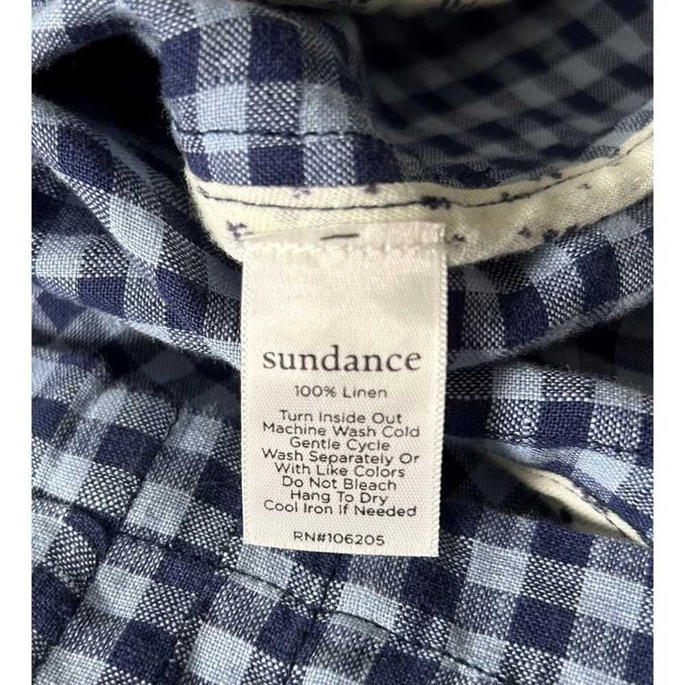 Sundance Size Small 100% Linen Ziri Gingham Blaze… - image 8